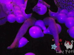 goth girl in balloon fetish