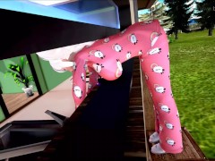 Horny girl becomes a humping machine until she gets her pussy filled with hot cum