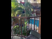Preview 3 of Girlfriend love masturbating on balcony