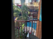 Preview 4 of Girlfriend love masturbating on balcony