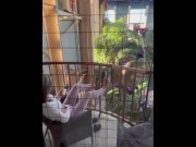 Preview 5 of Girlfriend love masturbating on balcony