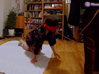 Trailer: Submissive swedish girl in Shibari play: candle waxed, suspended, vibrated to orgasm