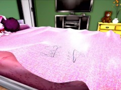 Teen babe gives foot job and gets pussy filled with cock and cum