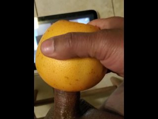 fruit masturbation, guys jerking off, cumshot, men masturbation