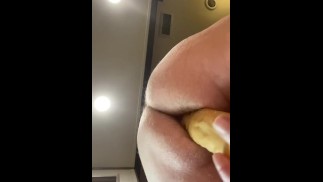 Fucking myself with a big dildo and stretching my hole