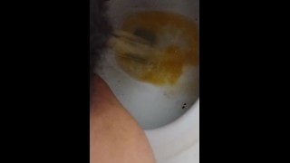 Hairy man pussy pissing