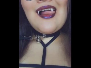 fangs, vertical video, mouth, fetish