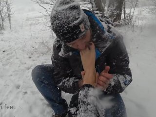 exclusive, licking soles, russian, sucking toes outdoor