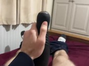 Preview 6 of Intense cum session using sex toy, big cock masturbate to cumshot by straight guy