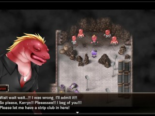 Karryn's Prison [PornPlay Hentai game] Ep.16 lizardman obssessed with stripclub get a hot handjob
