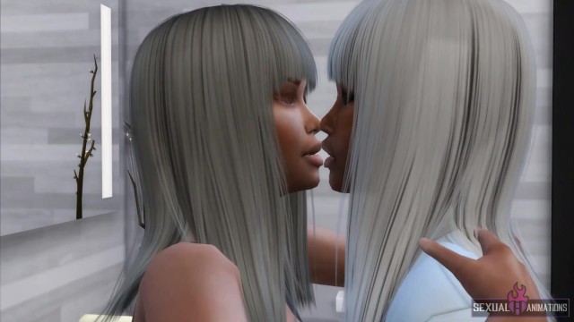 Two Amazing Black Girls Have Lesbian Sex, They Have Huge Tits - Sexual Hot Animations
