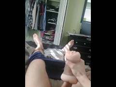 First time using pocket pussy with loud moaning and shaking pt. 2
