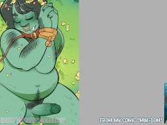 (Drawing Timelapse) Cute chubby orc guy shows off for his fairy dom...