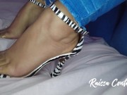 Preview 5 of beautiful feet in high heels taking cum Raissa Conte