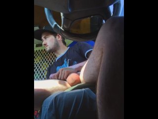 solo male, masturbating in car, amateur