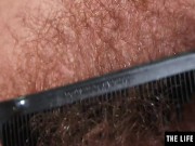 Preview 3 of Watch this cute brunette soap up her hairy pussy in the shower