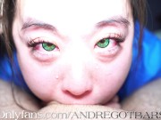 Preview 4 of Green Eyes ASIAN NURSE deepthroat crying POV blowjob for her patient! ( sukisukigirl )