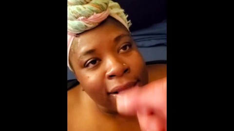 Sloppy deepthroat facefuck cum on face