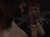 2 goth girls! PARTY time - Lesbian tits - fetish - 3D