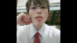 Air deep kiss of handsome glasses employee! Drooling and convulsions cum! 020