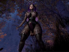 Gothic Futanari dancing & showing her huge COCK
