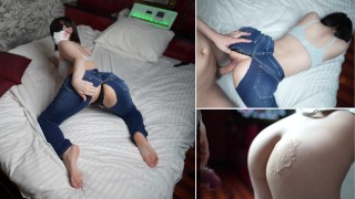 Japanese Person Sporting Extremely Sexy High-End Hole-Filled Jeans For A Personal Shoot