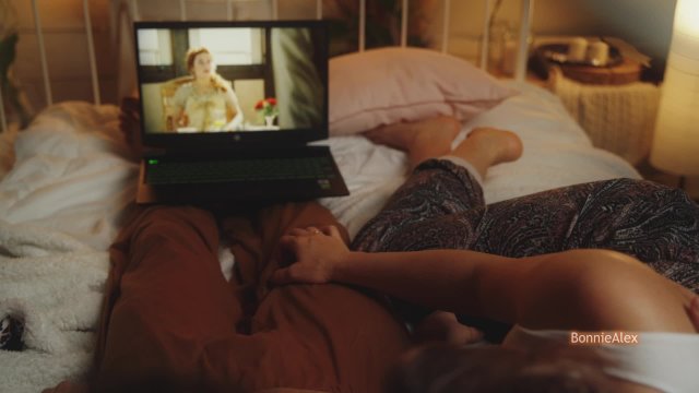 Craving some intimate, shared bliss? Watch this MILF and her lover explode together while enjoying a movie night with their favorite vibe.