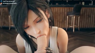 This Tifa Blowjob's Hair Simulation Is Excellent