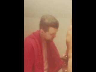 risky steam room fuck