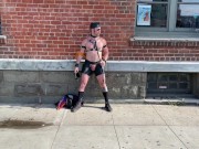 Preview 2 of Getting my dick sucked while others are watching at Folsom Street Fair 2021