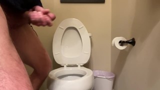 Toilet brush and toilet cleaner up my ass make me blow a huge load. Anal orgasm.
