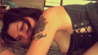 Saying hello to fans while getting fucked in the ass
