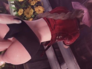 Aerith Gainsborough y Cloud Strife En Su Jardín Flower. GCRaw. Final Fantasy