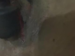 Ebony Teases Her Big Clit With_a Vibrator