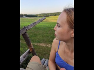 HORNY GIRL_IS SUCKING DADDY'S DICK OUTDOORS. PART.2