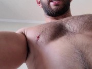 Preview 1 of FUN GYM HUNK - UNCUT COCK HAIRY CHEST - VERBAL DOMINANT ALPHA MALE