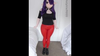 Xelphie's Red Squeaky Leggings