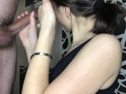 Preview 2 of Young Bitch Deep Sucking and Taking Cum on Mouth