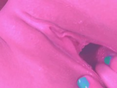 Close Up Pink Pussy Gape