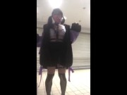 Preview 5 of Femboy in dry orgasm in public