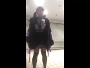 Preview 6 of Femboy in dry orgasm in public