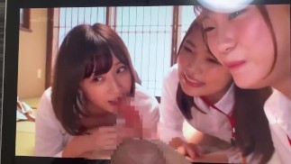masturbation while Watching a hentai Japanese video  female employee 