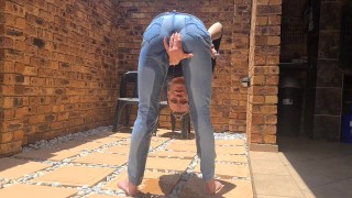 Piss desperation | wetting my jeans | outdoors smoking