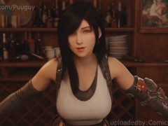 Video Final Fantasy Tifa getting some creampie while bein fucked on a bar table (Sound-60fps)