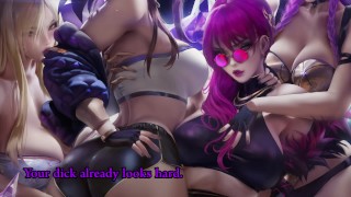 KDA Pop Stars Play With You CBT Edging Dice Play Hentai JOI