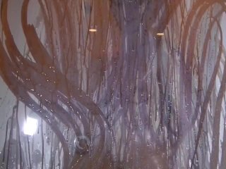 Me taking a shower while hubby films. Watch tillend for aspecial message!