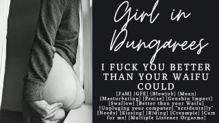 ASMR || Girlfriend fucks you better than your Waifu! | Audio Porn | Multiple Orgasms