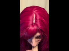 Femboy Practises Blowjob Technique