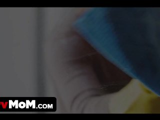 Busty Stepmom Pulls Her Stepson's Pants Down And Swallows His Cum To Keep Him Quiet - PervMom screenshot number 0