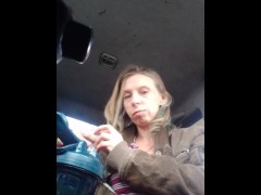 Step mom rolls up in truck